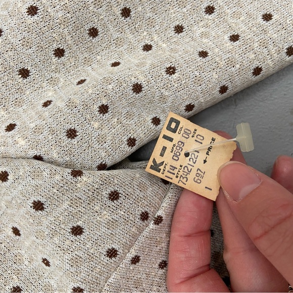 Vintage 70’s Deadstock Handmade Matching Set Dress & Belted Jacket Polka Dot - Picture 11 of 14